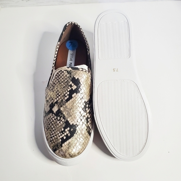 𝅺STEVE Madden Safary Snakeskin Slip On Sneakers - Picture 6 of 8